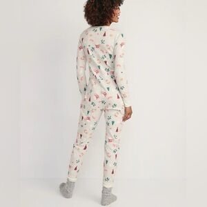 Old Navy Christmas Thermal One Piece Pajamas  Size M  NWT